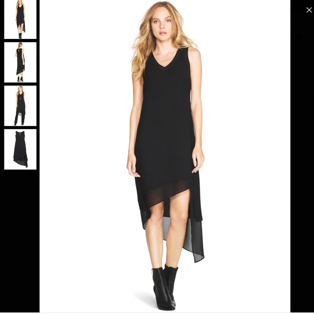 WHBM LAYERED ASYMMETRICAL DRESS